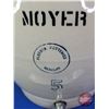 Image 3 : Alberta Potteries 5 Gallon Stoneware Water Crock "MOYER" with Lid / Spigot (18-1/2"H) (SEE PICS!)  (