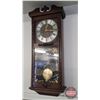 Image 2 : 31 Day Wall Clock "FISHER" (27"H x 10-1/2"W x 5"D approx) (No Key) (SEE PICS!)  (Important: All Item