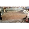 Image 2 : Store Showcase Counter : Glass Shelf : Sliding Wood/Mirror Doors (Needs TLC) (Top Glass Cracked) (36