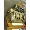 Image 2 : NATIONAL Cash Register (Nickle/Chrome on Wood Base Drawer) (S/N#1275960 …. 452) (Total Meas