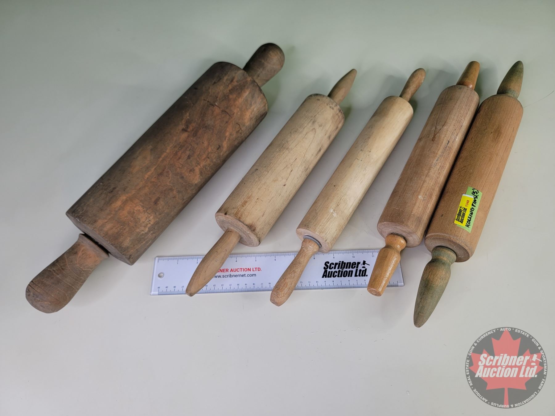 Wooden Rolling Pin Grouping (5) (Variety) (Longest Measures: 19