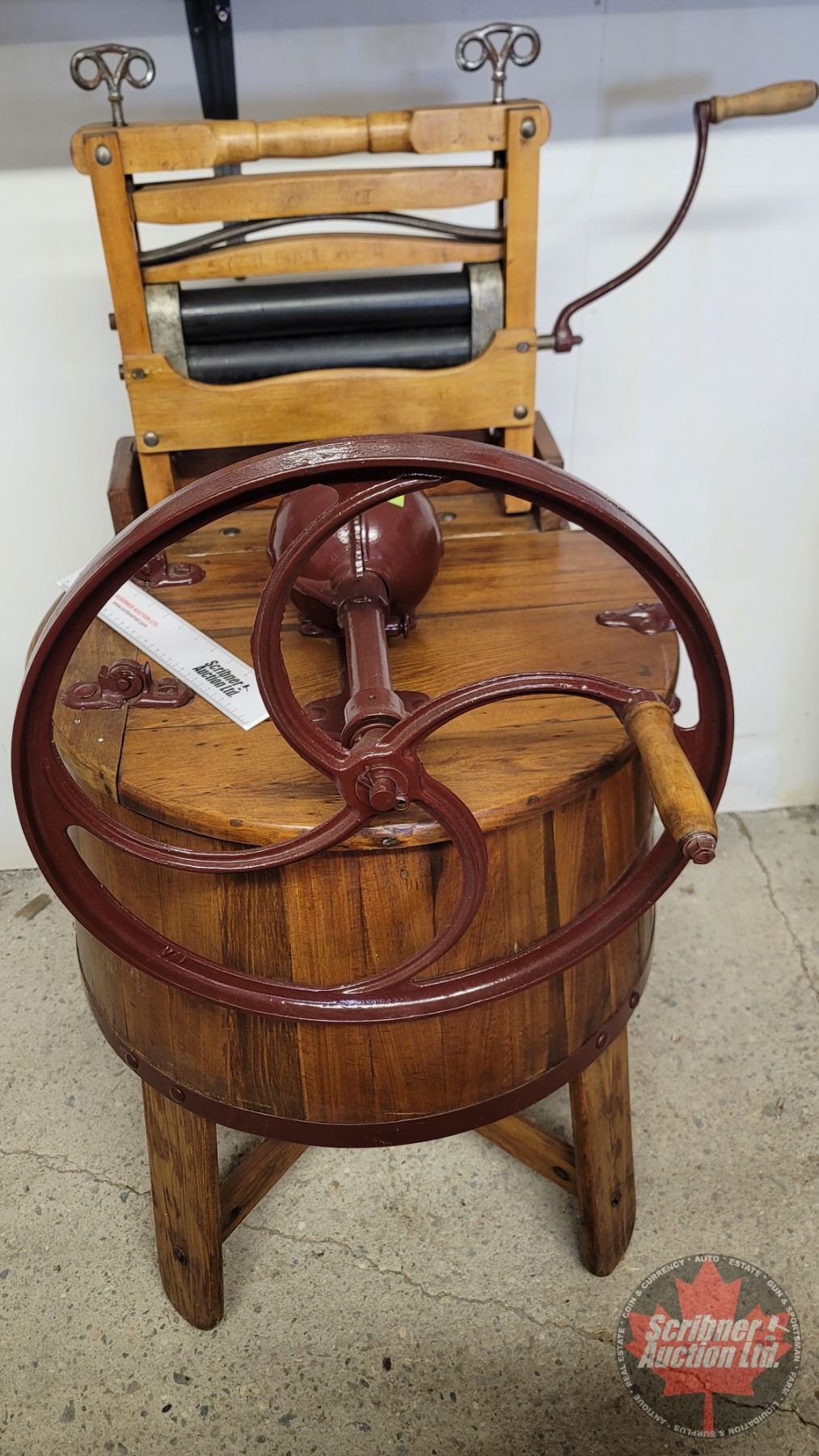 Wood Ringer Washer Antique Wooden Washing Machine : Refurbished Wringer