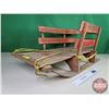 Image 1 : Wood Sleigh (12-1/2"H x 17"W x 29-1/2"L) (SEE PICS!)  (Important: All Items in this Auction Sale are