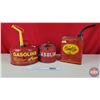 Image 1 : Gas Cans (3) (Variety) (Tallest Measures: 10-1/2"H) (SEE PICS!)  (Important: All Items in this Aucti