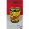 Image 2 : Red Head Motor Oil Pail with Lid (16"H x 12"Dia) (SEE PICS!)  (Important: All Items in this Auction 