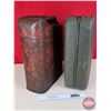 Image 6 : Military Jerry Cans (2): - Green (Stamped "1977")  - Red  (Both : 18-1/2"H x 14"W x 6-1/2"D) (SEE PI