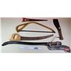 Image 1 : Tool Grouping (Variety) (5) : Pruning Saws, Machete & Bill Hook Axe (Longest Measures: 38") (SEE PIC