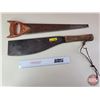Image 7 : Tool Grouping (Variety) (5) : Pruning Saws, Machete & Bill Hook Axe (Longest Measures: 38") (SEE PIC
