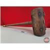 Image 1 : Large Wooden Mallet (35"L x 11-1/2"W x 5-1/2"Dia Head) (SEE PICS!)  (Important: All Items in this Au