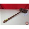 Image 2 : Large Wooden Mallet (35"L x 11-1/2"W x 5-1/2"Dia Head) (SEE PICS!)  (Important: All Items in this Au