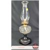 Image 3 : Coal Oil Lamp : Clear Font : Tin Base : P & A Burner (Measures Total with Chimney : 18"H) (SEE PICS!