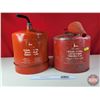 Image 2 : John Deere Vintage Snowmobile 6 Gallon Gasoline Cans (2) (Largest Measures: 16"H) (SEE PICS!)  (Impo