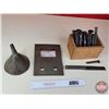 Image 1 : Rail Road Collector Combo : - CNR Funnel - CNR Steel Plate - CNR Chisel - Variety of Railroad Spikes