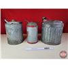 Image 3 : Galvanized Tins/Cans (3):  - Gasoline (14"H) - SMP Coal Oil - Utility  (SEE PICS!)  (Important: All 