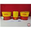 Image 2 : SHELL Collector Combo (3) - (2) Grease Pails (Both 7-1/2"H x 9"Dia)  - (1) Grease Can (SEE PICS!)  (
