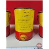 Image 3 : SHELL Collector Combo (3) - (2) Grease Pails (Both 7-1/2"H x 9"Dia)  - (1) Grease Can (SEE PICS!)  (