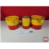 Image 7 : SHELL Collector Combo (3) - (2) Grease Pails (Both 7-1/2"H x 9"Dia)  - (1) Grease Can (SEE PICS!)  (