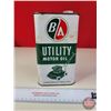 Image 4 : B/A Outboard Motor Oil Tin (8"H x 4-1/2"W x 2-1/2"D) (SEE PICS!)  (Important: All Items in this Auct