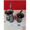 Image 9 : HUFFMAN Collector Combo (2) : Oil Jugs with Bottom Pour Spouts - Half Gallon (13-1/2"H) - One Quart 