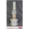 Image 3 : Coal Oil Lamp : Tin Base/Font : Aladdin No. 23 Burner (Measures Total with Chimney : 17 "H) (SEE PIC