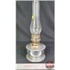 Image 4 : Coal Oil Lamp : Tin Base/Font : Aladdin No. 23 Burner (Measures Total with Chimney : 17 "H) (SEE PIC