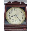 Image 2 : Large Wall Clock "INGRAHAM" (has Key) (Works for short spell, needs some attention or levelling) (38