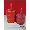Image 5 : Safety Cans (2) (RED) :  (Tallest Measures 16"H) (SEE PICS!)  (Important: All Items in this Auction 
