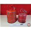 Image 6 : Safety Cans (2) (RED) :  (Tallest Measures 16"H) (SEE PICS!)  (Important: All Items in this Auction 
