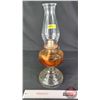 Image 2 : Coal Oil Lamp : Clear : White Flame Burner (Measures Total with Chimney : 18"H) (SEE PICS!)  (Import