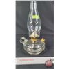 Image 4 : Coal Oil : Insert Finger Lamp : Clear : White Flame Burner (Measures Total with Chimney : 11-1/2"H) 