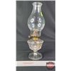 Image 3 : Coal Oil Finger Lamp : Clear : Pedestal : Nu-Style Burner (Measures Total with Chimney : 15-1/2 "H) 