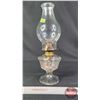 Image 5 : Coal Oil Finger Lamp : Clear : Pedestal : Nu-Style Burner (Measures Total with Chimney : 15-1/2 "H) 