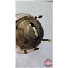 Image 6 : Coal Oil Lamp : Pink Font/Base : White Star Burner (Measures Total with Chimney : 18-1/2"H) (SEE PIC