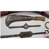 Image 13 : Vintage Tool Grouping ! Incl. Tap & Dies ; Oneida Jump No. 13 Trap ; Draw Knife ; Brush Knife ; Ther