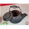 Image 7 : Cast Iron Kettles (2) :  (one stamped "WAGNER'S") (Both Measure : 6"H) (SEE PICS!)  (Important: All 