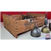 Image 6 : Oiler Collection in Wood Crate (13 Oilers & 1 Funnel)  (California Tomatoes Crate Measures: 7-1/2"H 