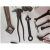 Image 3 : Vintage Tool Grouping in Table Grapes Wood Crate : Incl. Large Rivet; Quick Wrenches; Pliers; Chisel