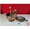 Image 2 : Copper Skuttle & Copper Pan  (Skuttle Measures: 11-1/2"H) (SEE PICS!)  (Important: All Items in this