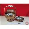 Image 3 : Copper Skuttle & Copper Pan  (Skuttle Measures: 11-1/2"H) (SEE PICS!)  (Important: All Items in this