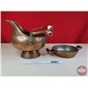 Image 4 : Copper Skuttle & Copper Pan  (Skuttle Measures: 11-1/2"H) (SEE PICS!)  (Important: All Items in this