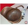 Image 9 : Copper Skuttle & Copper Pan  (Skuttle Measures: 11-1/2"H) (SEE PICS!)  (Important: All Items in this