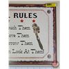 Image 3 : Single Side Tin Sign "TOOL RULES" (10-1/2" X 14") (SEE PICS!)  (Important: All Items in this Auction
