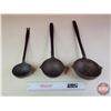 Image 2 : Cast Iron Ladles (3) (Longest Measures: 21"L) (SEE PICS!)  (Important: All Items in this Auction Sal