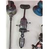 Image 7 : Vintage Tool Grouping : Valve Lapper Tool; Mini Vise; Valve Grinder; Bit Brace Chain Drill; etc! (SE