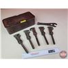 Image 1 : IHC Metal Box with IHC Wrench Collection (6) (Box Measures: 4"H x 12-1/2"W x 5"D) (SEE PICS!)  (Impo