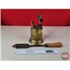 Image 3 : Brass Blow Torch "BUTLER" w/Soldering Iron (10-1/2"H) (Note: Tank Cracks)  (SEE PICS!)  (Important: 