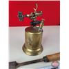 Image 7 : Brass Blow Torch "BUTLER" w/Soldering Iron (10-1/2"H) (Note: Tank Cracks)  (SEE PICS!)  (Important: 