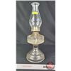 Image 1 : Coal Oil Finger Lamp : Clear : White Flame Burner (Measures Total with Chimney : 18-3/4"H) (SEE PICS