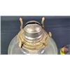 Image 7 : Coal Oil Finger Lamp : Clear : White Flame Burner (Measures Total with Chimney : 18-3/4"H) (SEE PICS