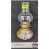 Image 2 : Coal Oil Lamp : Peach Luster : Lamp Light Farms Burner (Measures Total with Chimney : 12"H) (SEE PIC